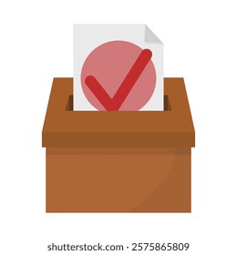 Election and Vote Vector Illustration - Ballot Box