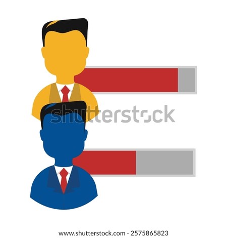 Election and Vote Vector Illustration - Rival Election