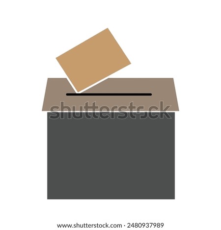 Election voter box icon in flat style. Ballot suggestion vector illustration on white isolated background. Election vote business concept. Vector illustration. Eps file 30.