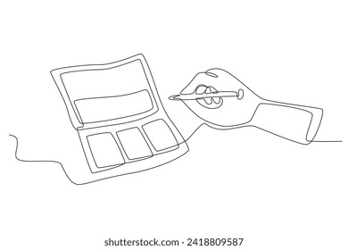 Election voting ballots. Indonesia Election one-line drawing