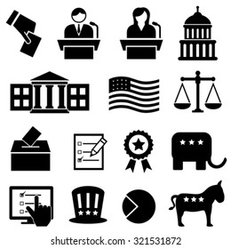 Election And Voting Icon Set