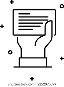 Election, voting, line vector icon on transparent background. Outline Election, voting, line vector icon