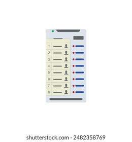 Vector de ilustración de la máquina de votación electoral (EVM) para la campaña electoral.