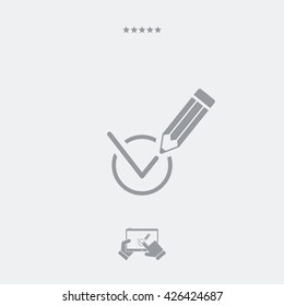 Election voting mark icon