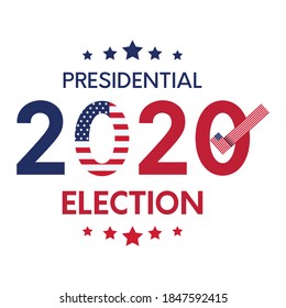 Election voting poster Presidential November 3, 2020. On white background Vector EPS 10