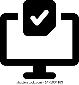 Election voting result counted on desktop computer