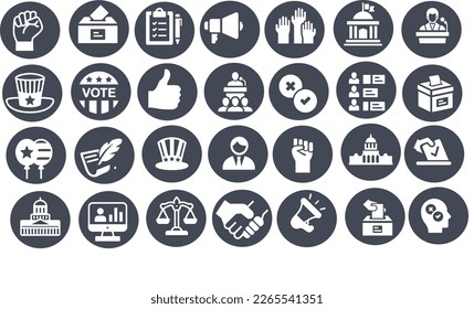 Election web icons vector design 