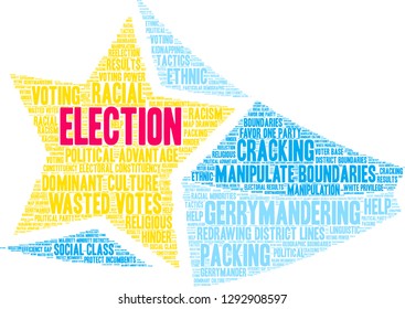 Election word cloud on a white background. 