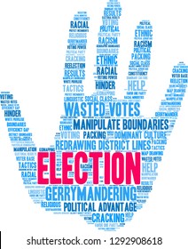 Election word cloud on a white background. 