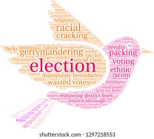 Election word cloud on a white background. 
