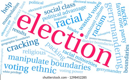 Election word cloud on a white background. 