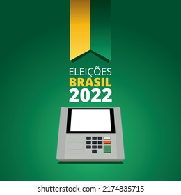 Wahlen 2022 - Neue elektronische Abstimmungsmaschine für die Wahlen in Brasilien - Wahlkampagne-Illustration