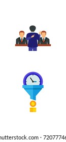 Elections and business icon set