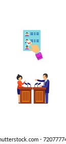 Elections and business icon set