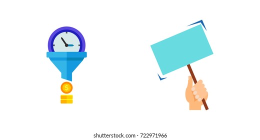 Elections and business icon set