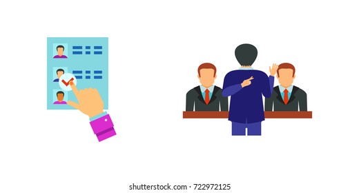 Elections and business icon set