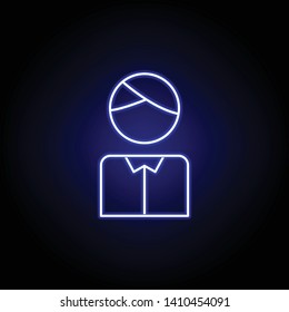 Elections candidate icon in neon style. Signs and symbols can be used for web, logo, mobile app, UI, UX