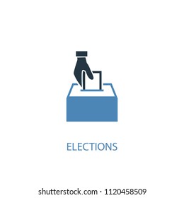 Elections concept 2 colored icon. Simple blue element illustration. Elections concept symbol design from elections set. Can be used for web and mobile UI/UX
