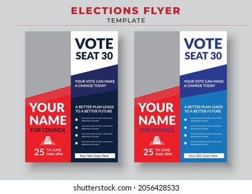 Elections Flyer Template, Political Flyer, Vote Flyer