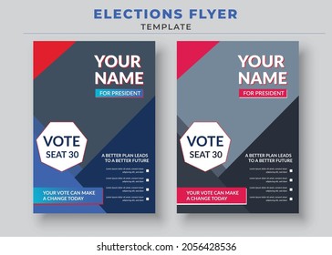Elections Flyer Template, Political Flyer, Vote Flyer