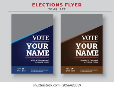 Elections Flyer Template, Political Flyer, Vote Flyer