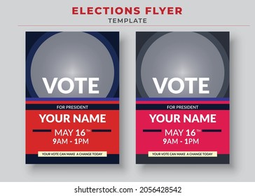 Elections Flyer Template, Political Flyer, Vote Flyer