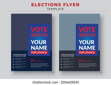 Elections Flyer Template, Political Flyer, Vote Flyer