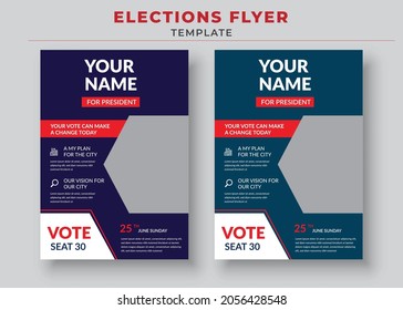 Elections Flyer Template, Political Flyer, Vote Flyer