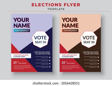 Elections Flyer Template, Political Flyer, Vote Flyer