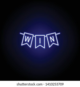 Elections garlands icon in neon style. Signs and symbols can be used for web, logo, mobile app, UI, UX