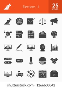 Elections Glyph Icons