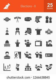 Elections Glyph Icons