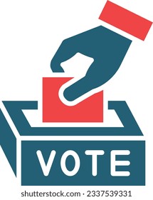 Elections Glyph Two Color Icon For Personal And Commercial Use.
