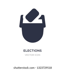 elections icon on white background. Simple element illustration from UI concept. elections sign icon symbol design.