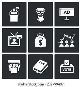 Elections icons. Vector Illustration.