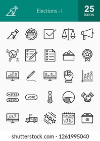 Elections Line Icons