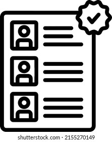 Los iconos de la línea de elecciones están configurados. Conceptos modernos de diseño fotográfico, colección de factores fáciles de definir. Iconos de línea de vectores, Un conjunto de íconos políticos en blanco y negro.
