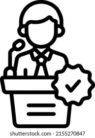 Los iconos de la línea de elecciones están configurados. Conceptos modernos de diseño fotográfico, colección de factores fáciles de definir. Iconos de línea de vectores, Un conjunto de íconos políticos en blanco y negro.