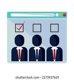 elections online voting icon isolated flat