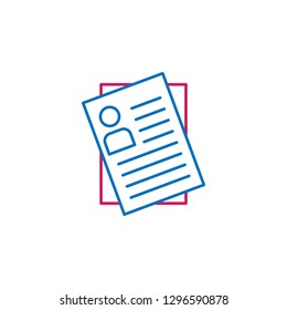 Elections, paper, leaflet outline colored icon. Can be used for web, logo, mobile app, UI, UX on white background