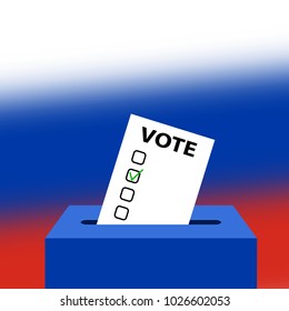 Elections of the President of Russia vector illustration. Day of the election of the president of the Russian Federation in 2018