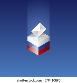 Elections in Russia blue background vector