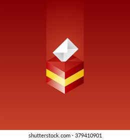 Elections in Spain red background vector