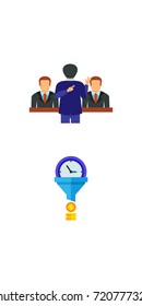 Elections and time management icon set