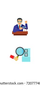 Elections and time management icon set