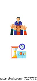 Elections and time management icon set