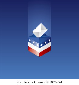 Elections in US blue background vector