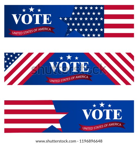 Elections to US Senate in 2018. Template for US elections. Presidential election banner background. Presidential vote banner background. USA voting concept  vector illustration.