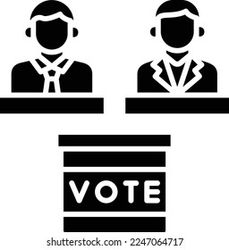 Icono vectorial de las elecciones. Se puede usar para imprimir, móviles y aplicaciones web.