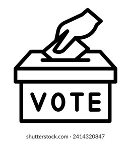 Elections Vector Line Icon Design